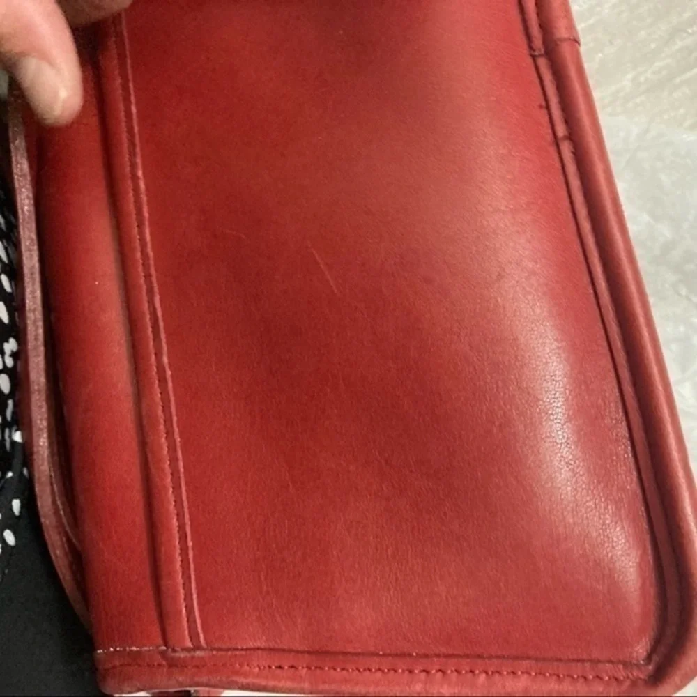 Coach rare red geometric convertible clutch bag 9044 unicorn beautiful